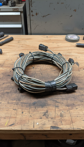 ATV wiring harness kit with braided sleeving