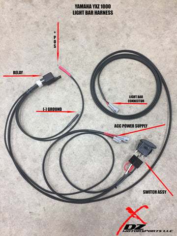 YAMAHA YXZ 1000 LIGHT BAR HARNESS